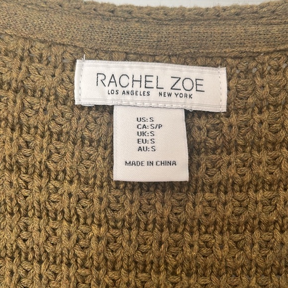 Rachel Zoe Olive Green Knit Sweater Size Small - Picture 7 of 8